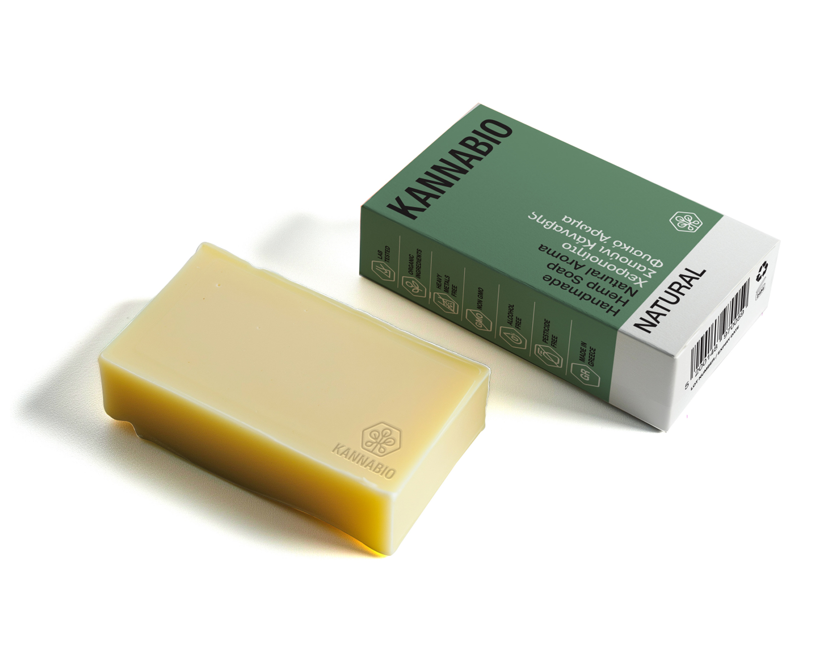 KANNABIO - NATURAL Χειροποίητο Σαπούνι με φυσικό άρωμα (105g)