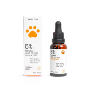 YPSILON 5% (1500mg) «PET CARE» Έλαιο Κάνναβης CBD με Έλαιο Σολομού για Κατοικίδια – 30ml